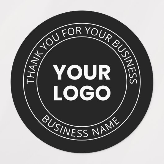 Uw eigen Logo & Dank u bewerkbaar bericht Labels (Design 2)