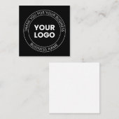 Uw eigen Logo & Dank u bewerkbaar bericht Notitiekaartje (Voorkant / Achterkant)