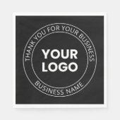 Uw eigen Logo & Dank u bewerkbaar bericht Servet (Voorkant)