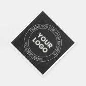 Uw eigen Logo & Dank u bewerkbaar bericht Servet (Hoek)