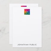 Uw eigen Logo elegante Sjabloon voelt wit verticaa (Voorkant / Achterkant)