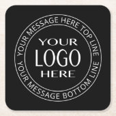 Uw eigen Logo en  Circulaire tekst Kartonnen Onderzetters (Voorkant)