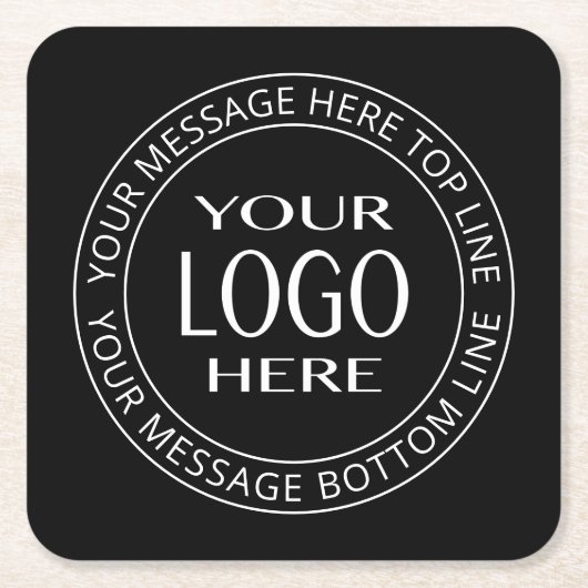 Uw eigen Logo en  Circulaire tekst Kartonnen Onderzetters (Voorkant)
