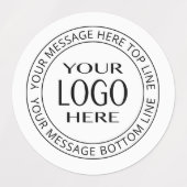 Uw eigen Logo en Circulaire tekst Labels (Design 1)