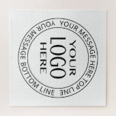 Uw eigen Logo en  Circulaire tekst Legpuzzel (Horizontaal)