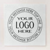 Uw eigen Logo en  Circulaire tekst Legpuzzel (Verticaal)