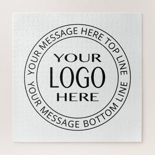 Uw eigen Logo en  Circulaire tekst Legpuzzel (Verticaal)