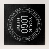 Uw eigen Logo en  Circulaire tekst Legpuzzel (Horizontaal)