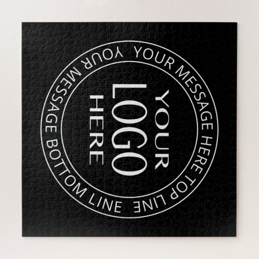 Uw eigen Logo en  Circulaire tekst Legpuzzel (Horizontaal)