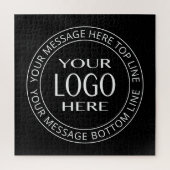 Uw eigen Logo en  Circulaire tekst Legpuzzel (Verticaal)