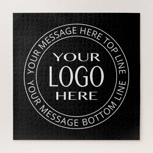Uw eigen Logo en  Circulaire tekst Legpuzzel (Verticaal)