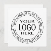 Uw eigen Logo en  Circulaire tekst Notitiekaartje (Voorkant / Achterkant)