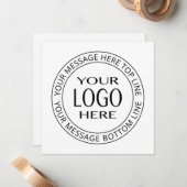 Uw eigen Logo en  Circulaire tekst Notitiekaartje (Voorkant / Achterkant in situ)