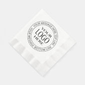 Uw eigen Logo en  Circulaire tekst Servet (Hoek)