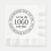 Uw eigen Logo en  Circulaire tekst Servet (Voorkant)