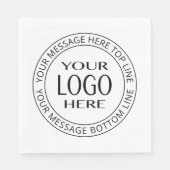 Uw eigen Logo en  Circulaire tekst Servet (Voorkant)