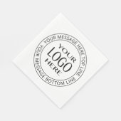 Uw eigen Logo en  Circulaire tekst Servet (Hoek)