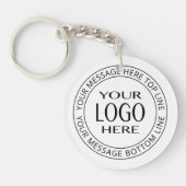 Uw eigen Logo en Circulaire tekst Sleutelhanger (Voorkant)