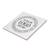 Uw eigen Logo en  Circulaire tekst Tegeltje (Zijkant)