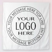 Uw eigen Logo en  Circulaire tekst Wandkleed