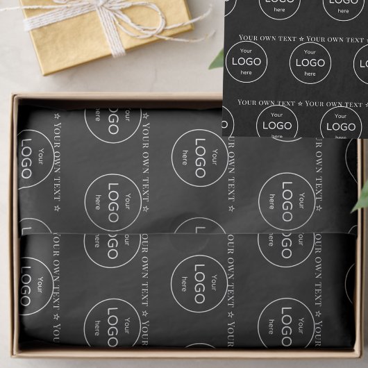 Uw eigen logo hier bedrijf black Tissue Paper Tissuepapier