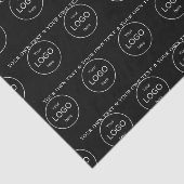 Uw eigen logo hier bedrijf black Tissue Paper Tissuepapier (Detail)