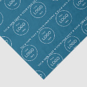 Uw eigen logo hier bedrijf blauwgroen blauw Tissue Tissuepapier (Detail)