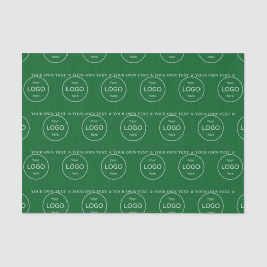 Uw eigen logo hier bedrijf groen Tissue Paper Tissuepapier (Voorkant)