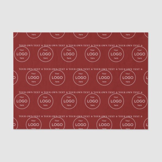 Uw eigen logo hier bedrijf red Tissue Paper Tissuepapier (Voorkant)