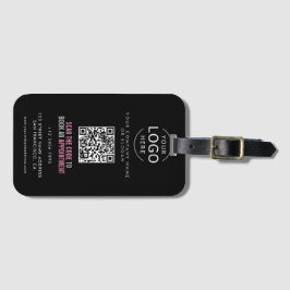 Uw eigen Logo Modern Visitekaartje met QR Code Bagagelabel