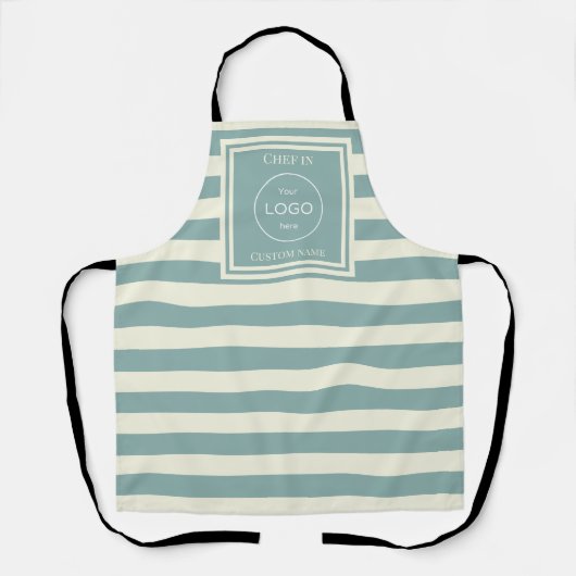 Uw eigen logo restaurant bar chef ober Schort (Voorkant)