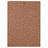 UW EIGEN LOGO Trendy Beige & Terracotta Stippen Klembord (Achterkant)