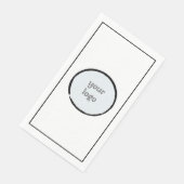 Uw eigen Logo zwarte lijngrens Servet (Hoek)