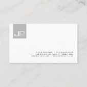 Uw eigen monogram Elegant Moderne Professionele Gr Visitekaartje (Achterkant)