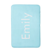 Uw eigen naam of woord | Soft Sky Blue Badmat (Voorkant Verticaal)