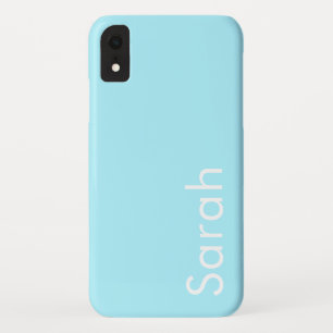 Uw eigen naam of woord   Soft Sky Blue Case-Mate iPhone Case