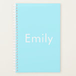 Uw eigen naam of woord | Soft Sky Blue Planner<br><div class="desc">Je eigen naam of aangepast woord afgedrukt.</div>