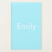Uw eigen naam of woord | Soft Sky Blue Planner (Voorkant)
