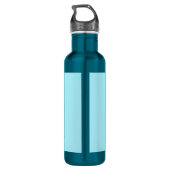 Uw eigen naam of woord | Soft Sky Blue Waterfles (Achterkant)