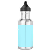 Uw eigen naam of woord | Soft Sky Blue Waterfles (Rechts)