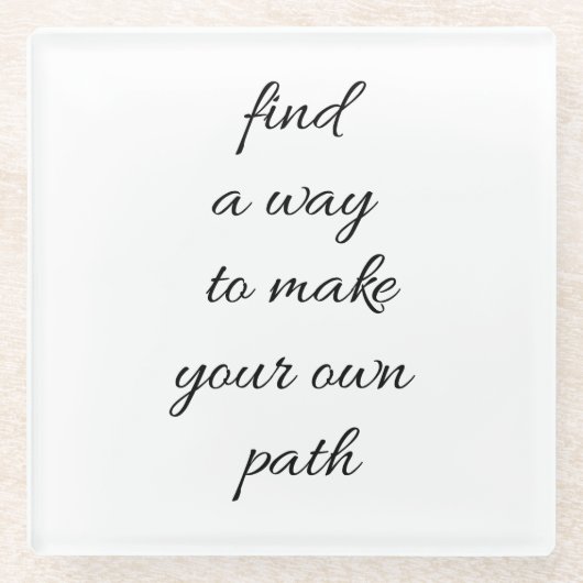 Uw eigen Onderzetter van het Glas van de Weg Glazen Onderzetter (Voorkant)