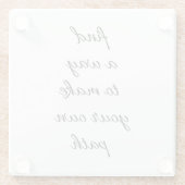 Uw eigen Onderzetter van het Glas van de Weg Glazen Onderzetter (Achterkant)