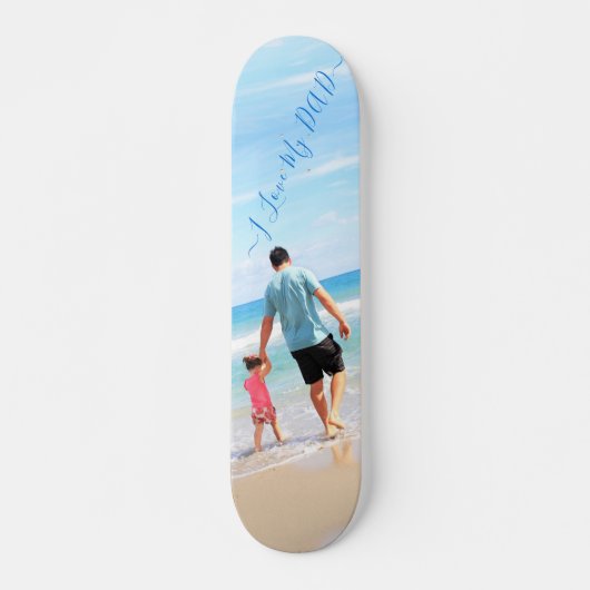 Uw eigen ontwerp aangepaste fototekst - Ik hou van Persoonlijk Skateboard (Voorkant)