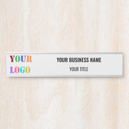 Uw Eigen Ontwerp Custom Company Logo en Naam Info Deurbordje (Voorkant)