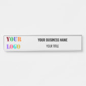 Uw Eigen Ontwerp Custom Company Logo en Naam Info Deurbordje (Voorkant)