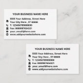 Uw eigen ontwerp gepersonaliseerd Visitekaartje (Voorkant / Achterkant)