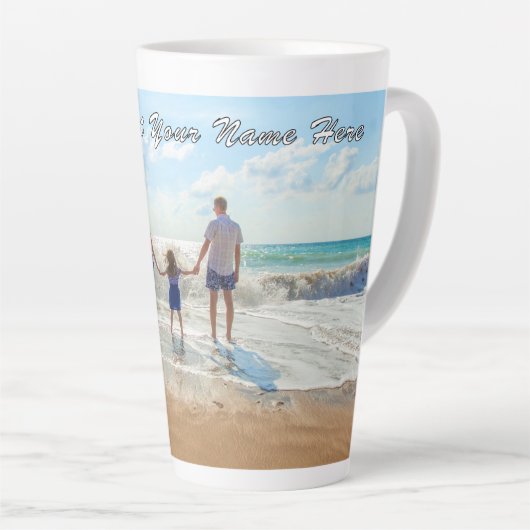 Uw eigen ontwerp Photo Latte Mok met aangepaste te (Rechterhoek)