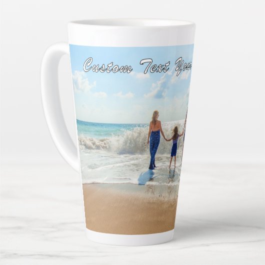 Uw eigen ontwerp Photo Latte Mok met aangepaste te (Linkerhoek)