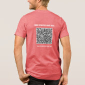 Uw eigen ontwerp QR-code en aangepaste tekstzaken Tri-Blend Shirt (Achterkant)