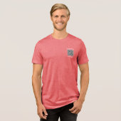 Uw eigen ontwerp QR-code en aangepaste tekstzaken Tri-Blend Shirt (Voorkant volledig)